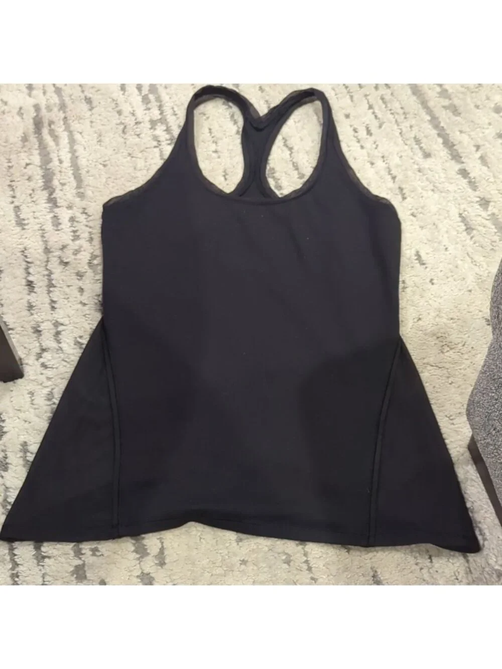 Lululemon Cool Racerback *Shine On Black mesh